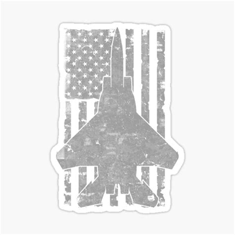 "F-15 Eagle Jet Fighter Vintage Flag Design" Sticker for Sale by ...