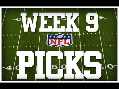 2019 WEEK 9 NFL PICKS!! - YouTube