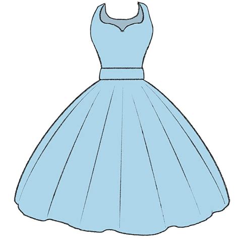 How to Draw a Dress - Easy Drawing Tutorial For Kids