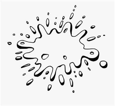 Splash clipart black and white, Splash black and white Transparent FREE for download on ...