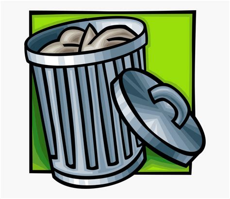 Vector Illustration Of Waste Basket, Dustbin, Garbage - Gambar Vektor ...