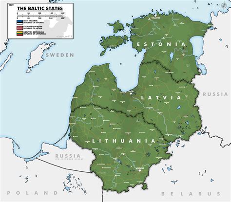 Map of the Baltic States in 2020 - [OC - 3116 x 2732] : r/MapPorn