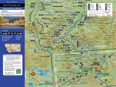 Yellowstone River GPS Fishing Map