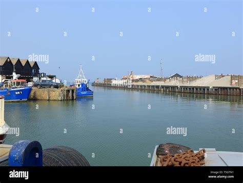 Entrance to the harbour at Whitstable Stock Photo - Alamy