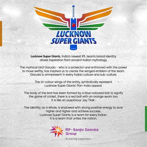 Story behind the Lucknow Supergiants Logo : r/Cricket