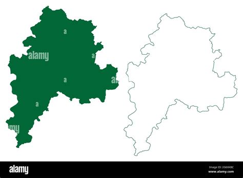 Mansa district (Punjab State, Republic of India) map vector ...