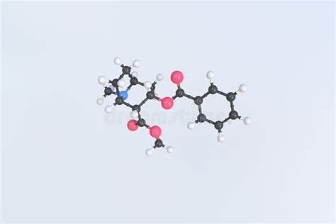 Molecule of Cocaine, Isolated Molecular Model. 3D Rendering Stock ...