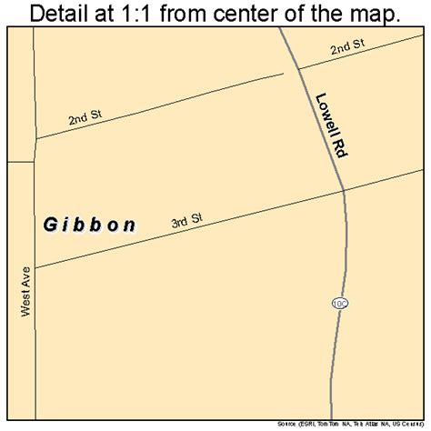 Gibbon Nebraska Street Map 3118615