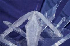 Lucite Glacier Iceberg Sculptural Coffee Cocktail Table Glass Top