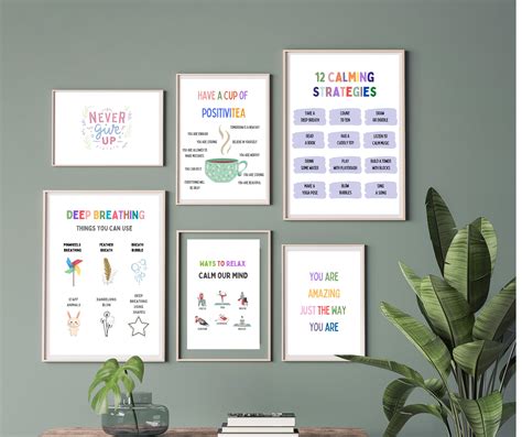 Calm Corner Posters Feelings Wheel-breathing Shapes Calming Strategies ...