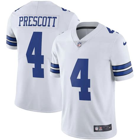 Men's Dallas Cowboys Dak Prescott Nike White Vapor Limited Player Jersey