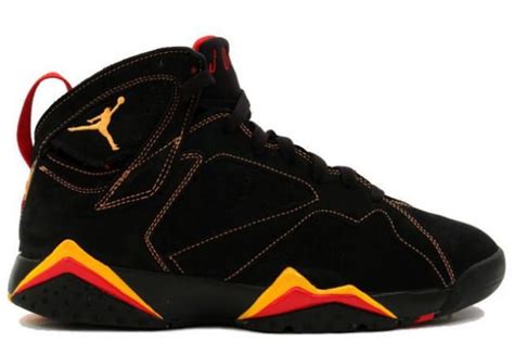 Air Jordan 7 Black/Citrus-Varsity Red | Nice Kicks