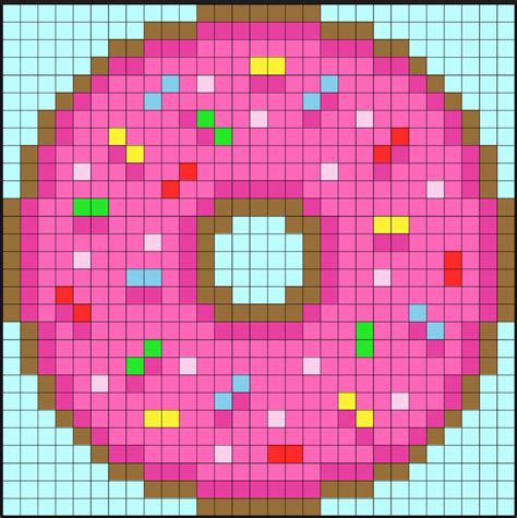 Perler Bead Donuts - Pixel Art Shop | Diy perler beads, Perler beads ...