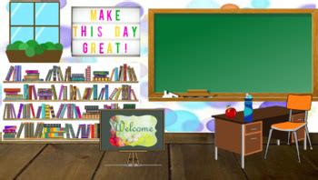 Free Colorful Virtual Classroom Background | TPT