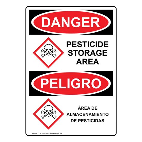 Pesticide Storage Area Sign ODB-27878 Hazmat Pesticide