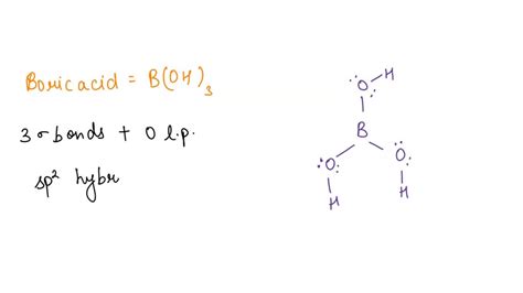 SOLVED: Boric acid has the chemical formula B(OH)3. The Lewis structure ...