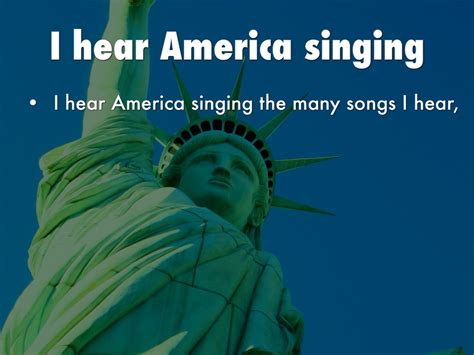 I Hear America Singing by Gavin Reynolds