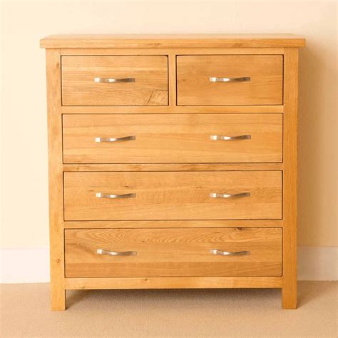 Newlyn Oak Chest of Drawers, 2 over 3, Solid Wood | Modern Light Oak ...