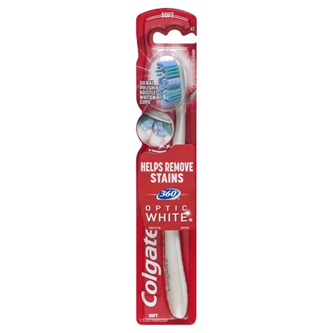 Colgate 360 Optic White Toothbrush, Full Head Soft - Shop Toothbrushes ...