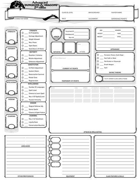 I got tired of all AD&D character sheets looking terrible, so I made ...