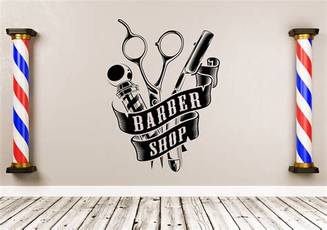 Barber Shop Wall Decal Barber Shop Wall Sticker Barber - Etsy