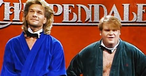 Patrick Swayze and Chris Farley are hilarious in their Chippendales skit