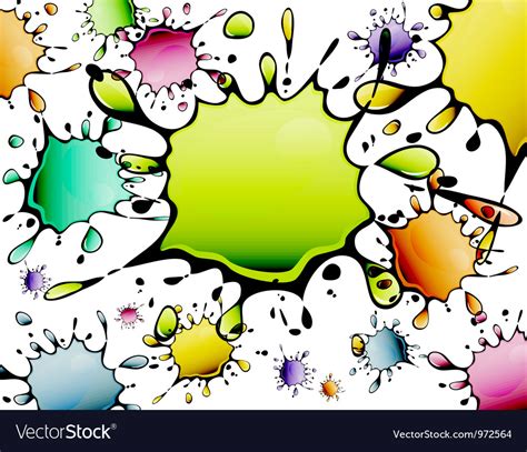 Abstract color paint droplets Royalty Free Vector Image