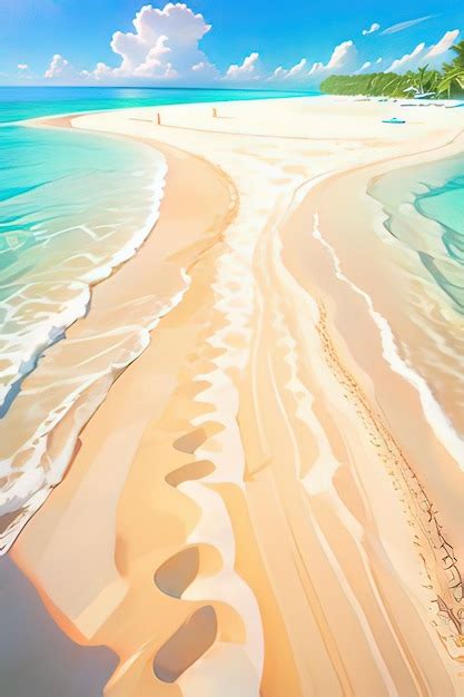 Premium Photo | Cartoon paradise beautiful beach adventures