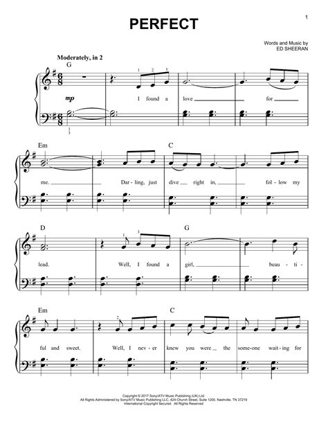 dyslexiafgd: Perfect Ed Sheeran Piano Chords And Lyrics / Flute Sheet ...