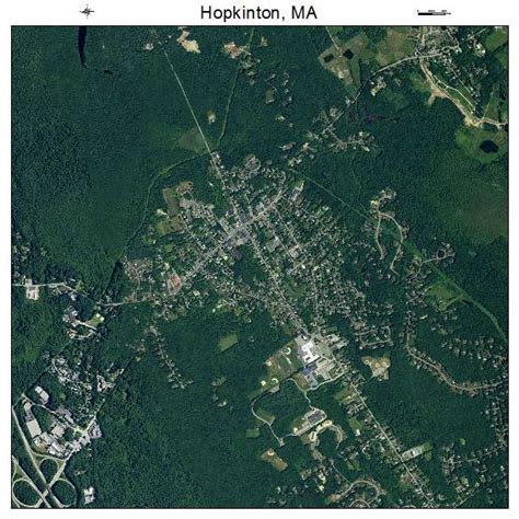 Aerial Photography Map of Hopkinton, MA Massachusetts