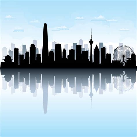 Tianjin Skyline stock vectors - iStock