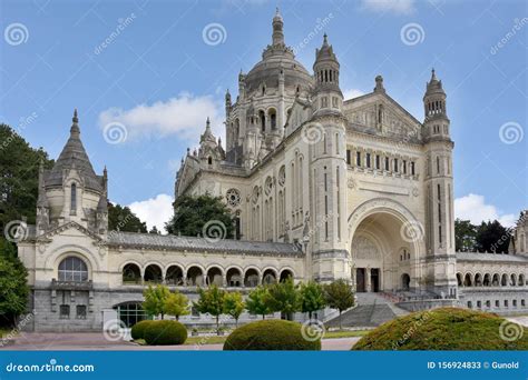 Basilica of Lisieux, Church of Pilgrimage in Normandy Stock Image - Image of arches, catholic ...