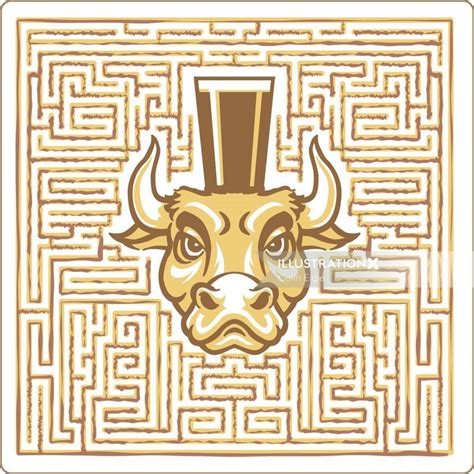 Minotaur in Labyrinth | Illustration by Colin Elgie