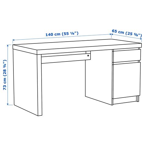 MALM Escritorio Blanco Con Gaveta – Deco Express PTY