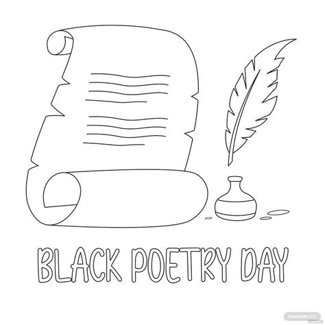 Black Poetry Day Drawing Vector in PSD, Illustrator, SVG, JPG, EPS, PNG - Download | Template.net