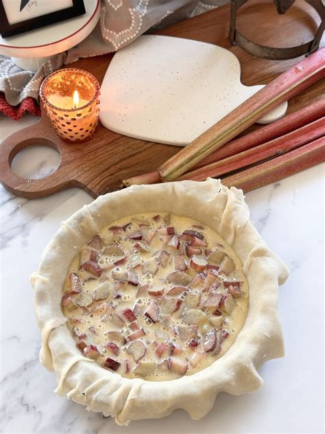 Rhubarb Custard Pie - Most Delicious Life