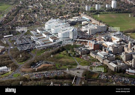 aerial view of Queen Elizabeth Hospital Birmingham Stock Photo - Alamy