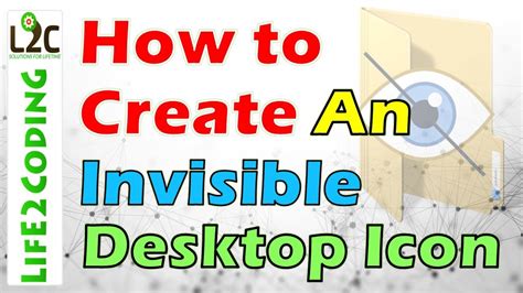 How to Create an Invisible Desktop Icon on Windows 10, 8, 7 - YouTube