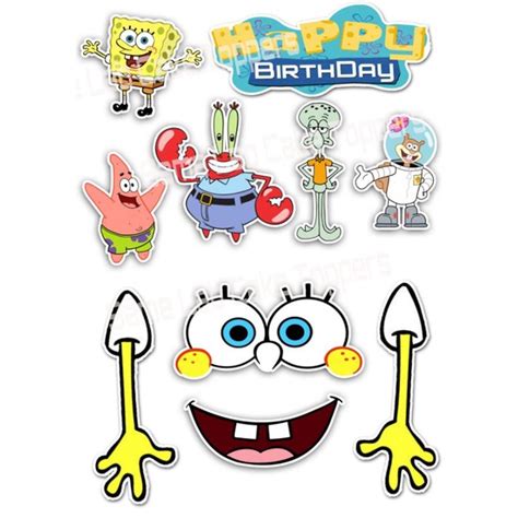 SPONGEBOB CAKE TOPPER SET | Shopee Philippines