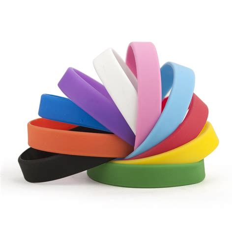 silicone bracelets 2: (Price/Dozen)GOGO Mixed Colors Adult's Blank ...