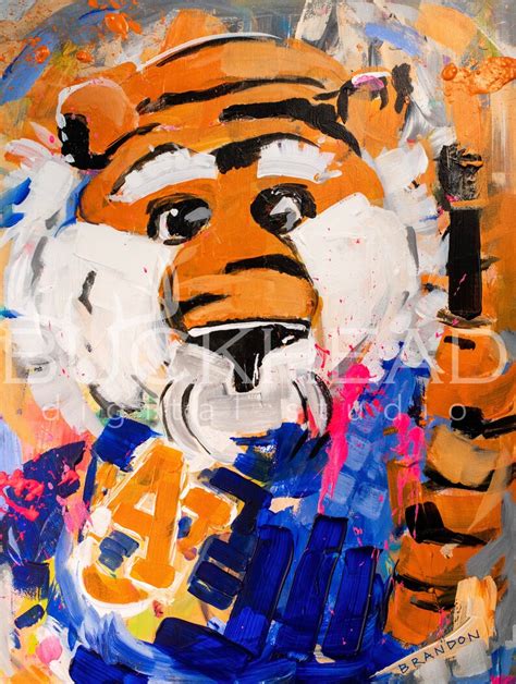 Aubie Auburn University Painting Print | Etsy