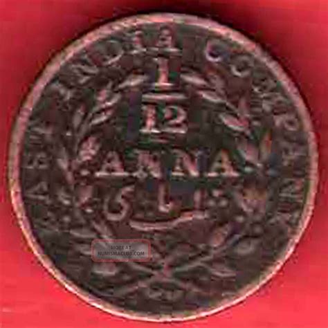 British India - 1835 - East India Company - 1/12 Anna - Rare Coin M - 22