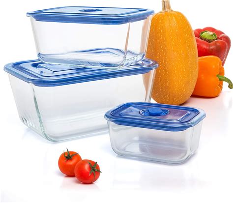 Amazon.com: Moss & Stone Extra Large Glass Food Storage Containers Set ...