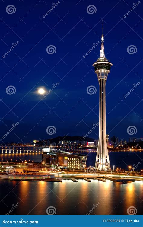 Night of Tower stock image. Image of gambling, port, clouds - 3098939