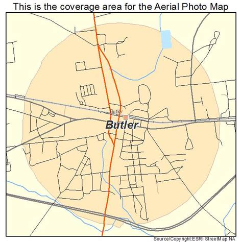 Aerial Photography Map of Butler, GA Georgia