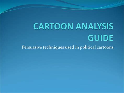 CARTOON ANALYSIS GUIDE - ppt download