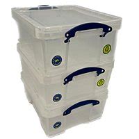 Really Useful Plastic Storage Box 18L Clear Pack Of 3 | Home | George at ASDA