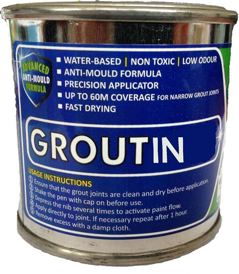 Groutin - Tile Grout Paint 125ml - Designed to Restore Tile Grout ...