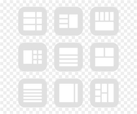 Layouts Rounded Icon In Style Flat Rounded Square White - Pattern, HD ...