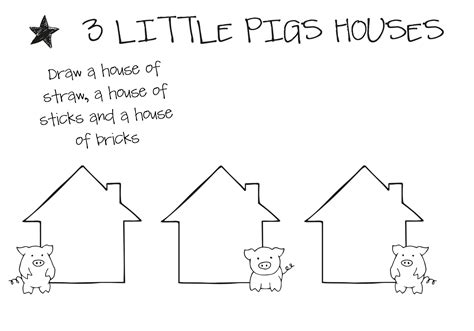 The Three Little Pigs Houses Printable